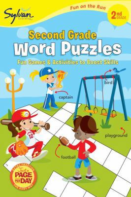 2nd Grade Word Puzzles (Sylvan Fun on the Run S... 0307479455 Book Cover