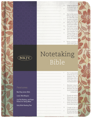 NKJV Notetaking Bible, Red Floral 1433645661 Book Cover