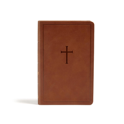 CSB Personal Size Bible, Brown Leathertouch 1430070498 Book Cover