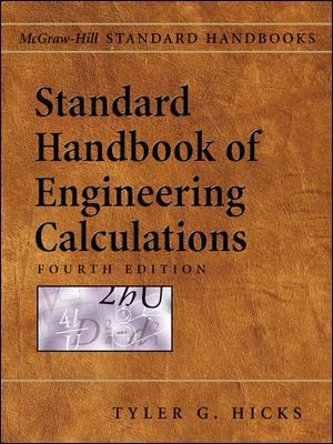 Standard Handbook of Engineering Calculations 0071427937 Book Cover