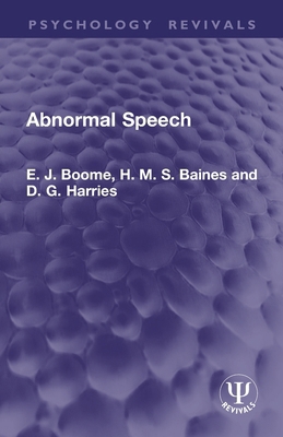 Abnormal Speech 1032934271 Book Cover