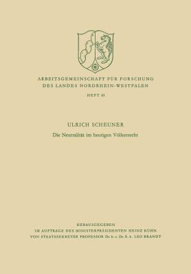 Die Neutralität Im Heutigen Völkerrecht [German] 332298351X Book Cover