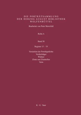 Register 15-19 (German Edition) [German] 3598317972 Book Cover