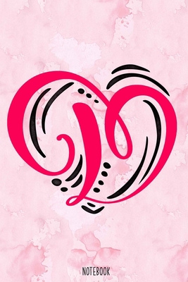 D Personalized Initial Monogram Letter D Blank Composition Book valentines day Monogram journal, valentines Notebook Gift, D latter Journal for Women ... 110 Pages, 6x9, Soft Cover, Matte Finish