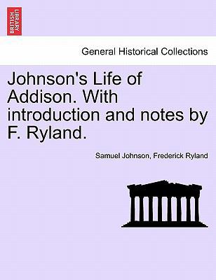 Johnson's Life of Addison. with Introduction an... 1241153663 Book Cover