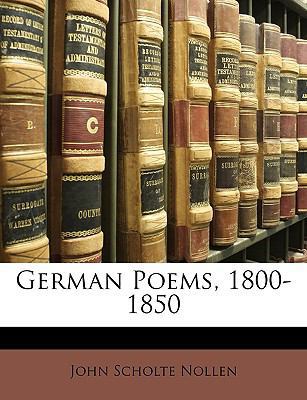 German Poems, 1800-1850 [German] 1146880103 Book Cover