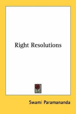 Right Resolutions 1432576860 Book Cover