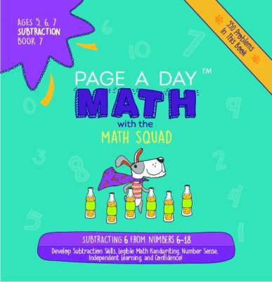 Page A Day Math Subtraction Book 7: Subtracting... 1947286455 Book Cover