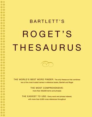 Bartlett's Roget's Thesaurus 0316735876 Book Cover