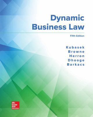 Loose Leaf for Dynamic Business Law 126051272X Book Cover