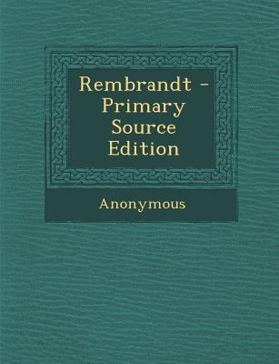 Rembrandt 128739695X Book Cover