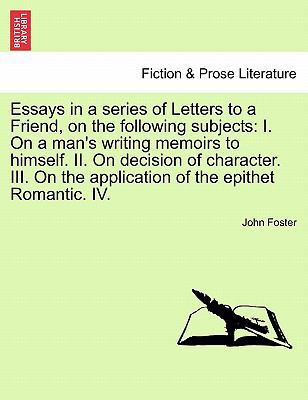 Essays in a Series of Letters to a Friend, on t... 1241692815 Book Cover