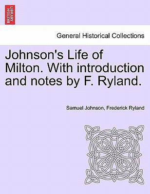 Johnson's Life of Milton. with Introduction and... 1241366705 Book Cover