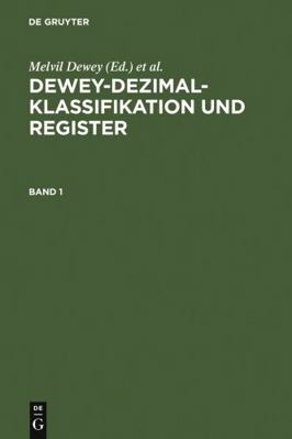 Dewey-Dezimalklassifikation und Register (Germa... [German] 3598116519 Book Cover