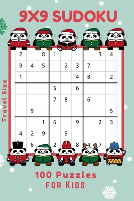 Kids Sudoku Puzzle Travel Size: Christmas Panda... B08LQZ3Z3P Book Cover