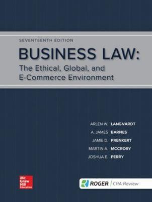 Business Law: The Ethical, Global, and E-Commer... 1259917118 Book Cover