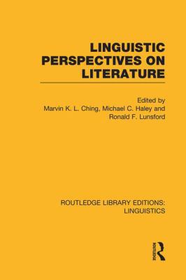 Linguistic Perspectives on Literature 1138979880 Book Cover