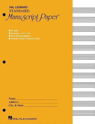 Standard Manuscript Paper (Yellow Cover) 0881884987 Book Cover