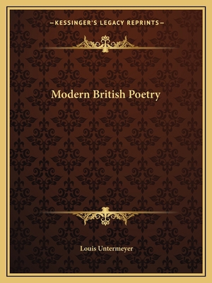 Modern British Poetry 1162625511 Book Cover