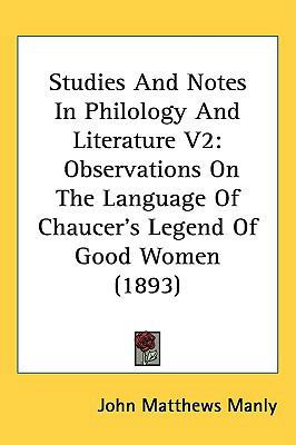 Studies And Notes In Philology And Literature V... 1437177859 Book Cover
