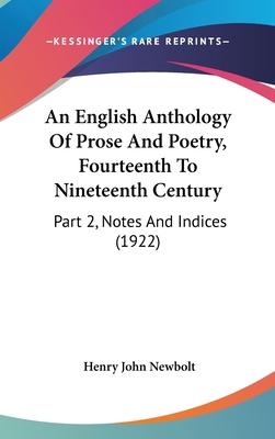An English Anthology of Prose and Poetry, Fourt... 1161750983 Book Cover
