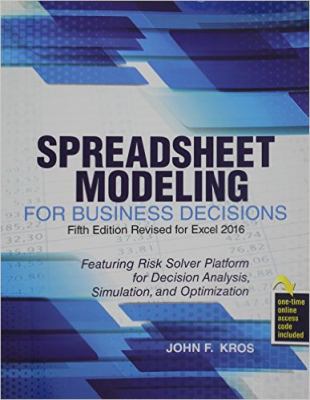 Spreadsheet Modeling for Business Decisions 1465294104 Book Cover