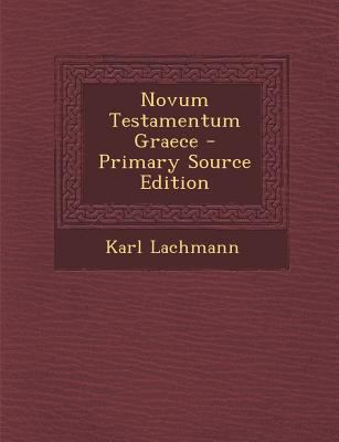 Novum Testamentum Graece [Greek, Ancient (to 1453)] 128773443X Book Cover