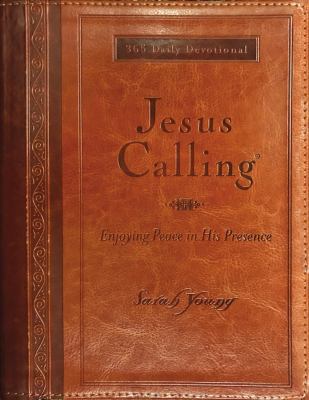 Jesus Calling, Large Text Brown Leathersoft, wi... [Large Print] B007R90NYA Book Cover