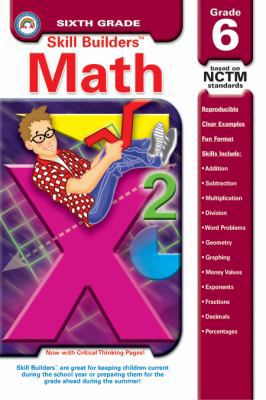 Math, Grade 6 (Skillbuilders) B007RCHVZ6 Book Cover