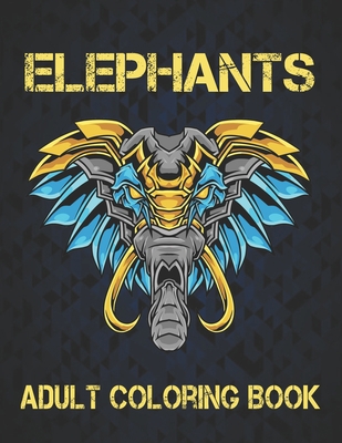 Adult Coloring Book Elephants: 50 One Sided Ele... B08YJ4CQLK Book Cover