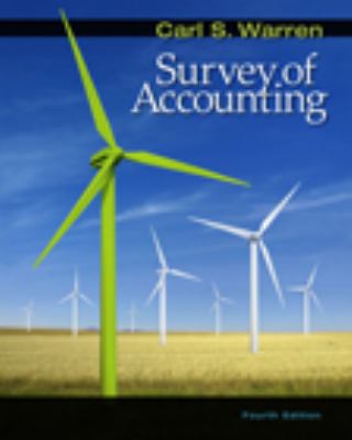 Survey of Accounting (Available Titles CengageNOW) 0324658265 Book Cover
