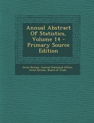 Annual Abstract Of Statistics, Volume 14 1293097829 Book Cover