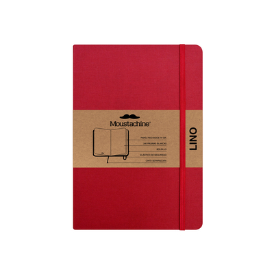 Moustachine Classic Linen Hardcover Classic Red... B0BRTQW9Y2 Book Cover