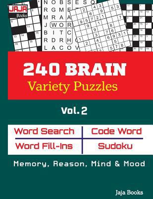 240 BRAIN Variety Puzzles; Vol. 2 1729318800 Book Cover