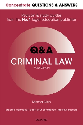 Concrete Questions and Answers Criminal Law 3rd... 0198853483 Book Cover