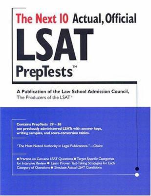 The Next 10 Actual, Official LSAT PrepTests: Co... 0942639898 Book Cover
