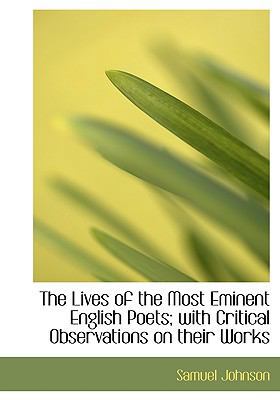 The Lives of the Most Eminent English Poets; Wi... 1115835459 Book Cover