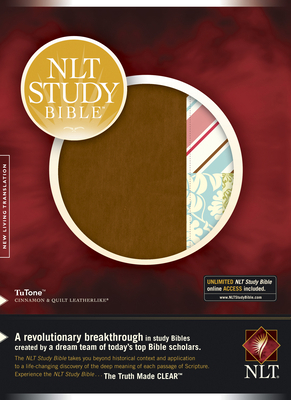 NLT Study Bible, Quilt TuTone (LeatherLike, Cin... 1414337701 Book Cover