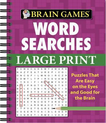 Brain Games - Word Searches - Large Print (Purple) [Large Print] 1412777623 Book Cover