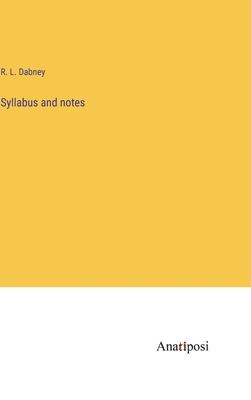 Syllabus and notes 3382117452 Book Cover