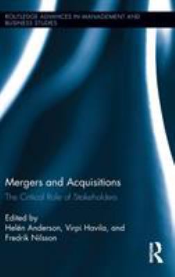 Mergers and Acquisitions: The Critical Role of ... 0415536529 Book Cover