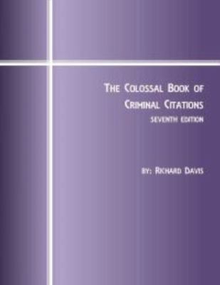 Paperback Colossal Book of Criminal Citations [English, Middle] Book