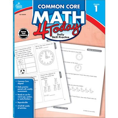 Common Core Math 4 Today, Grade 1: Daily Skill ... B00QFWIQ6W Book Cover