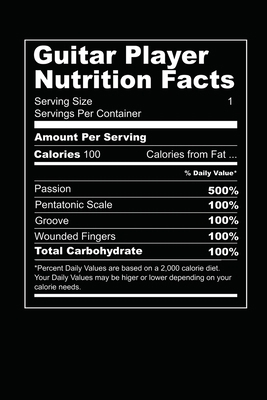Guitar Player Nutrition Facts: Grab this produc... 1676944931 Book Cover