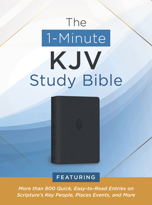 The 1-Minute KJV Study Bible (Pewter Blue): Fea... 1636092853 Book Cover
