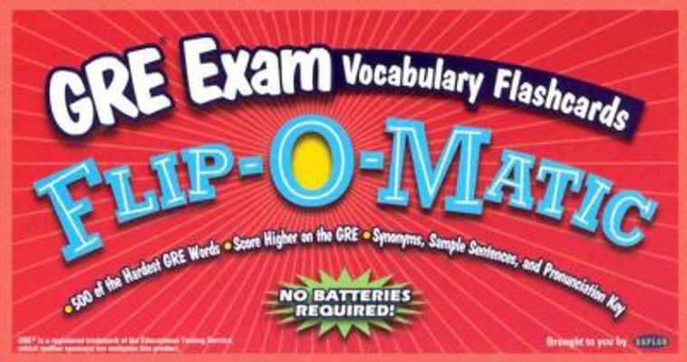 Kaplan GRE Exam Vocabulary Flashcards Flip-O-Matic 0743261844 Book Cover