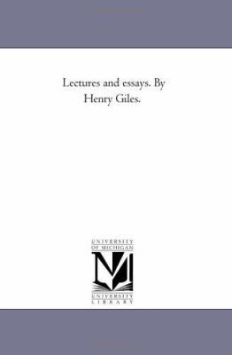 Lectures and Essays. by Henry Giles.Vol. 1 1425528899 Book Cover