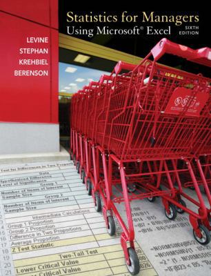 Statistics for Managers: Using Microsoft Excel 0137035195 Book Cover
