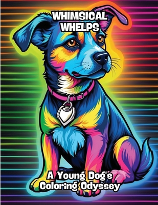 Whimsical Whelps: A Young Dog's Coloring Odyssey B0CS27GWQ7 Book Cover