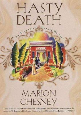 Hasty Death: An Edwardian Murder Mystery (Edwar... 0312304536 Book Cover